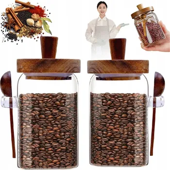 BOROSILIKÁTOVÁ ZAVAŘOVACÍ SKLENICE SE SILIKONOVÝM TĚSNĚNÍM NA KÁVOVÁ ZRNA A OŘECHY