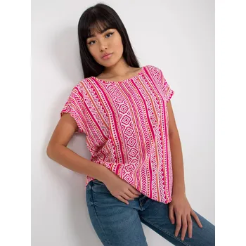 Dámská košile Dámská halenka D73771R10978P bílá a růžová - FPrice M