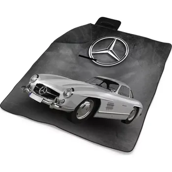 deka Sablio Plážová deka Mercedes-Benz 300 SL Šedé pozadí: 200x140 cm