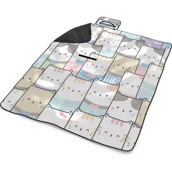 deka Sablio Plážová deka Kreslená koťátka: 200x140 cm