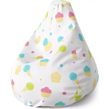 Sedací pytel Sedací vak Pear Zmrzlinky s muffiny - Sablio - 140 x 100 x 25 cm