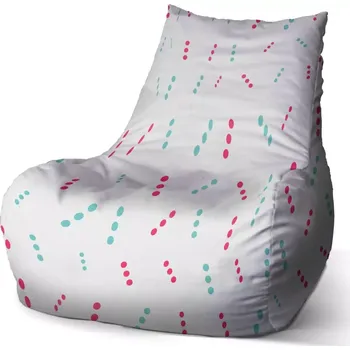 Sedací pytel Sedací vak Bean Tečkované čárky - Sablio - 60 x 70 x 70 cm