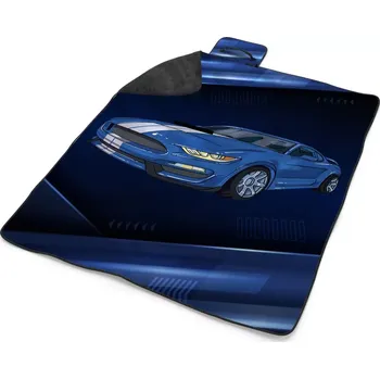 deka Sablio Plážová deka Mustang Modré pozadí s pruhy: 200x140 cm