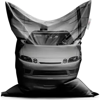 Sedací pytel Sablio Sedací vak Classic Bílé sportovní auto - 150x100 cm