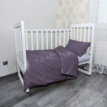 Povlečení Sablio Mikroplyšové povlečení do dětské postýlky Bílé čtverce - 100x135 / 40x60