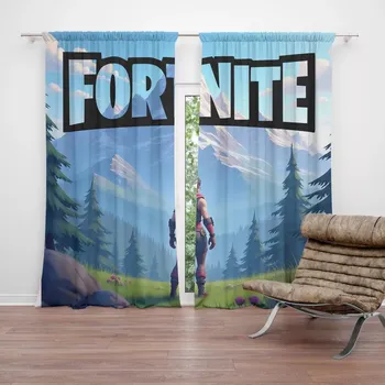Závěs Sablio Závěsy FORTNITE Horská krajina: 2ks 140x250cm