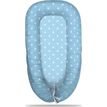Hnízdečko pro miminko Sablio Hnízdečko pro miminko Bílé tečky na modré