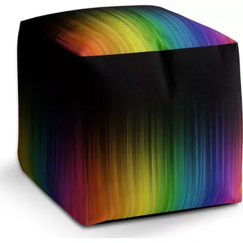 Taburet Sablio Taburet Kostka Duhová záře: 40x40x40 cm - Sablio