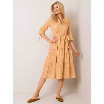 Dámské šaty Šaty LK SK 508005.07P tmavě žlutá 42