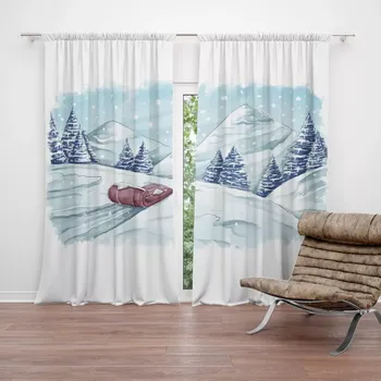 Závěs Sablio Závěsy Pohádková zima: 2ks 140x250cm