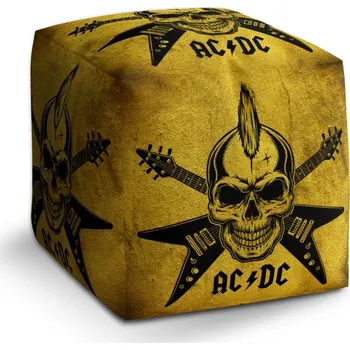 Taburet Sablio Taburet Cube ACDC Lebka: 40x40x40 cm
