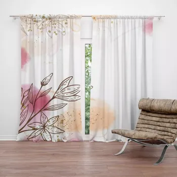 Závěs Sablio Závěsy Jarní akvarel: 2ks 140x250cm