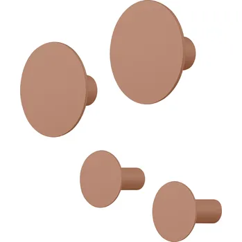 Blomus PONTO sada 4 háčků na zeď hnědá