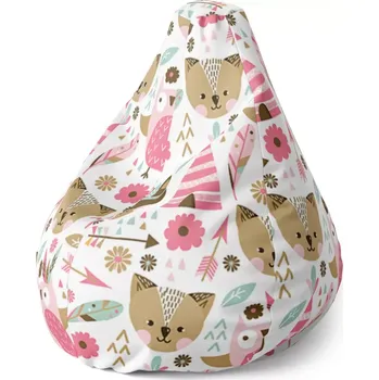 Sedací pytel Sedací vak Pear Lesní zvířátka - Sablio - 70 x 95 x 15 cm