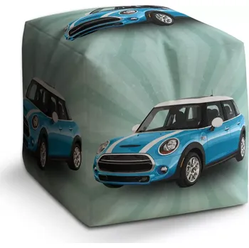 Taburet Sablio Taburet Cube Mini sedan Zelené pozadí: 40x40x40 cm