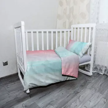 Povlečení Sablio Mikroplyšové povlečení do dětské postýlky Cukrová vata - 100x135 / 40x60