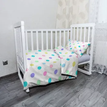 Povlečení Sablio Mikroplyšové povlečení do dětské postýlky Puntík vedle puntíku - 100x135 / 40x60