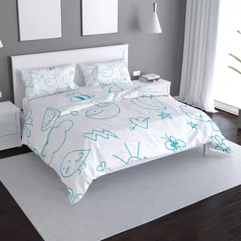 Povlečení Saténové povlečení Kreslení nejmenších - Sablio - 140x200 / 90x70