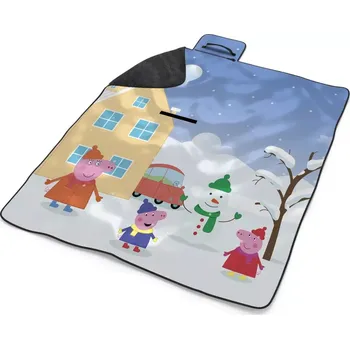 deka Sablio Plážová deka Prasátko Pepina Zima: 200x140 cm