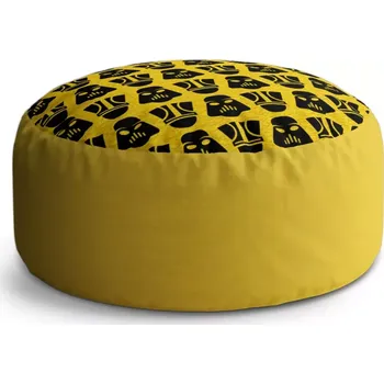 Taburet Sablio Taburet Circle Star Wars Stormtroopeři Pattern na žluté: 38x48 cm