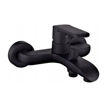 Vodovodní baterie Jednopáková nástěnná vanová a sprchová baterie Invena SIROS, černá