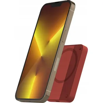 Powerbanka Powerbanka Epico 4200 mAh bezdrátová červená, kompatibilní s MagSafe
