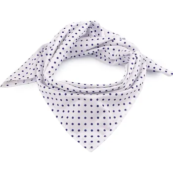 Šátek Bavlněný šátek s puntíky 65x65 cm, malé, 19 bílá modrá tmavá