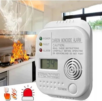 Zabezpečovací technika Detektor Oxidu Uhelnatého zemního plynu Detektor oxidu uhelnatého CERTIFIKOVANÝ 85 dB LCD