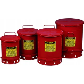 Odpadkový koš KOŠ NA HOŘLAVÝ ODPAD ZAOLEJOVANÉ ČISTÍCÍ UTĚRKY ATESTOVANÝ BEZPEČNÝ VELKÝ