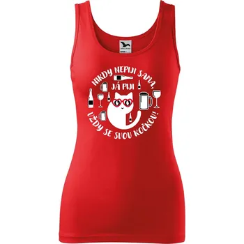 Dámské tílko s potiskem Nepiji sama Velikost: S, Barva: Červená