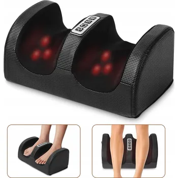 Masážní přístroj MASÁŽNÍ PŘÍSTROJ NA NOHY SHIATSU S VYHŘÍVÁNÍM A OTOČNÝMI HLAVICEMI, černý