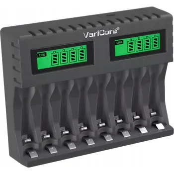 Nabíječka VariCore LCD-006 8-kanálová pro baterie AA 18650 Ni-MH Li-ion