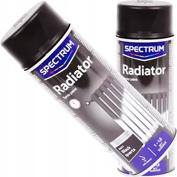 Barva ve spreji ČERNÝ MAT 800 ml Barva pro radiátorové radiátory ČERNÝ sprej 2 x 400 ml
