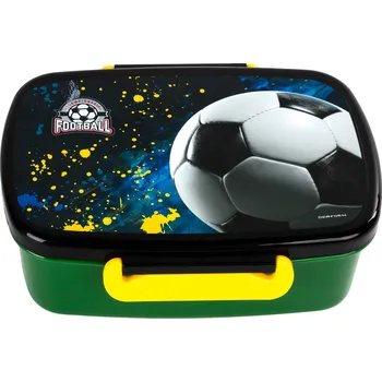 Svačinový box KIDEA Svačinový box s přihrádkou Fotbal