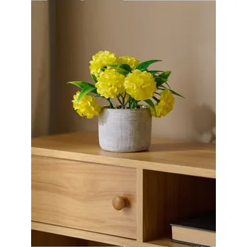 umělá květina Sinsay - Umělá rostlina v květináči – hortenzie - žlutá - 839IH-10X - 839IH-10X-ONE