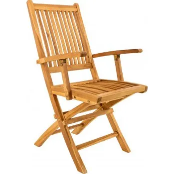 Zahradní sestava Doppler TAMAN LEVERTON FSC - zahradní skládací teakové křeslo - Rozbalené zboží (N365,N513)