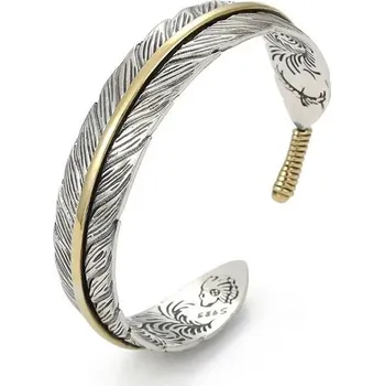 Náramek Otevřený unisex náramek ve stříbrné barvě | náramek šperk - B.