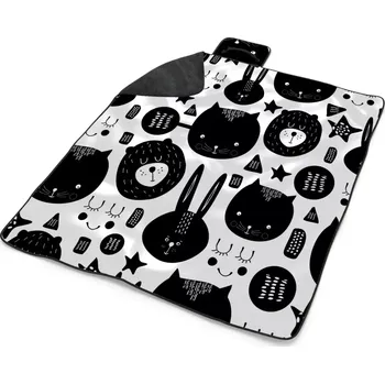 deka Sablio Plážová deka Kočička a medvěd: 200x140 cm