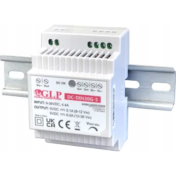 Měnič napětí Měnič Napětí na DIN lištu 30W, vstup 9-36V DC, výstup 5V/6A