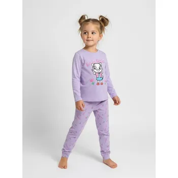 Sinsay - Dvoudílné bavlněné pyžamo Kitty Kotty - levandulová - 573GT-04X - 573GT-04X-74