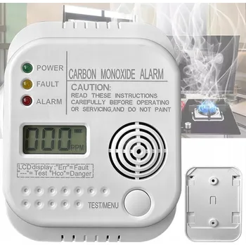 Zabezpečovací technika Bezdrátový detektor plynu oxidu uhelnatého (CO) - alarm na baterie