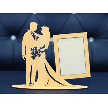 Fotorámeček Dřevěný rámeček na fotku se stojánkem