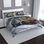 Saténové povlečení Lokomotiva - Sablio - 140x200 / 90x70