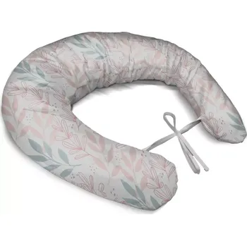 Sablio Těhotenský polštář Růžové a modré lístky
