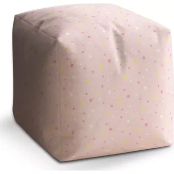 Taburet Sablio Taburet Kostka Hvězdy a puntíky: 40x40x40 cm - Sablio