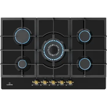 Varná deska Klarstein Victoria 75cm Plynová varná deska 5 hořáků Černá (10038376)