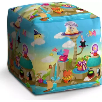 Taburet Sablio Taburet Kostka Pohádkový svět: 40x40x40 cm - Sablio