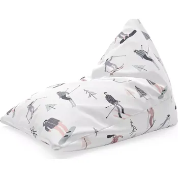 Sedací pytel Sablio Sedací vak Triangl Lyžaři: 120 x 100 x 100 cm - Sablio