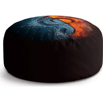 Taburet Sablio Kulatý taburet Circle Ohnivý klíč: 38x48 cm - Sablio