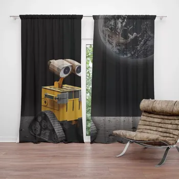 Závěs Sablio Závěsy Wall-E robot Měsíc: 2ks 140x250cm